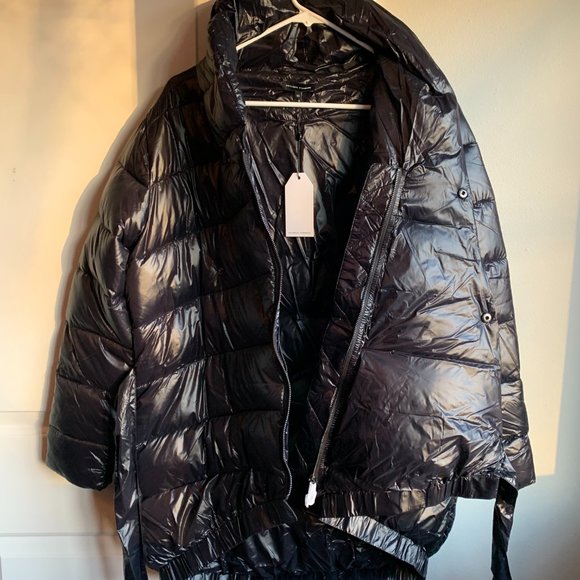 NWT Universal Standard Kanda Puffer Asymmetrical Black Coat XS 10 12 L | OBO - Picture 9 of 13